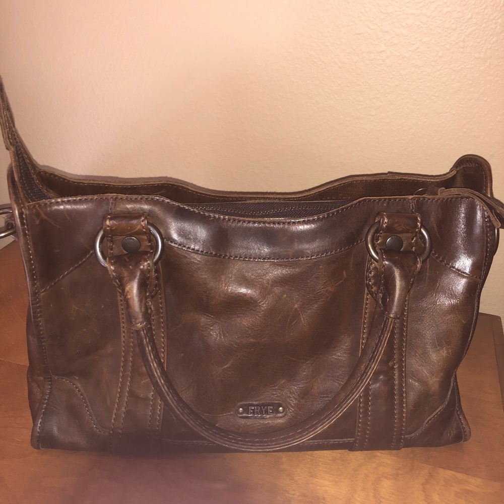 Frye Melissa satchel brown